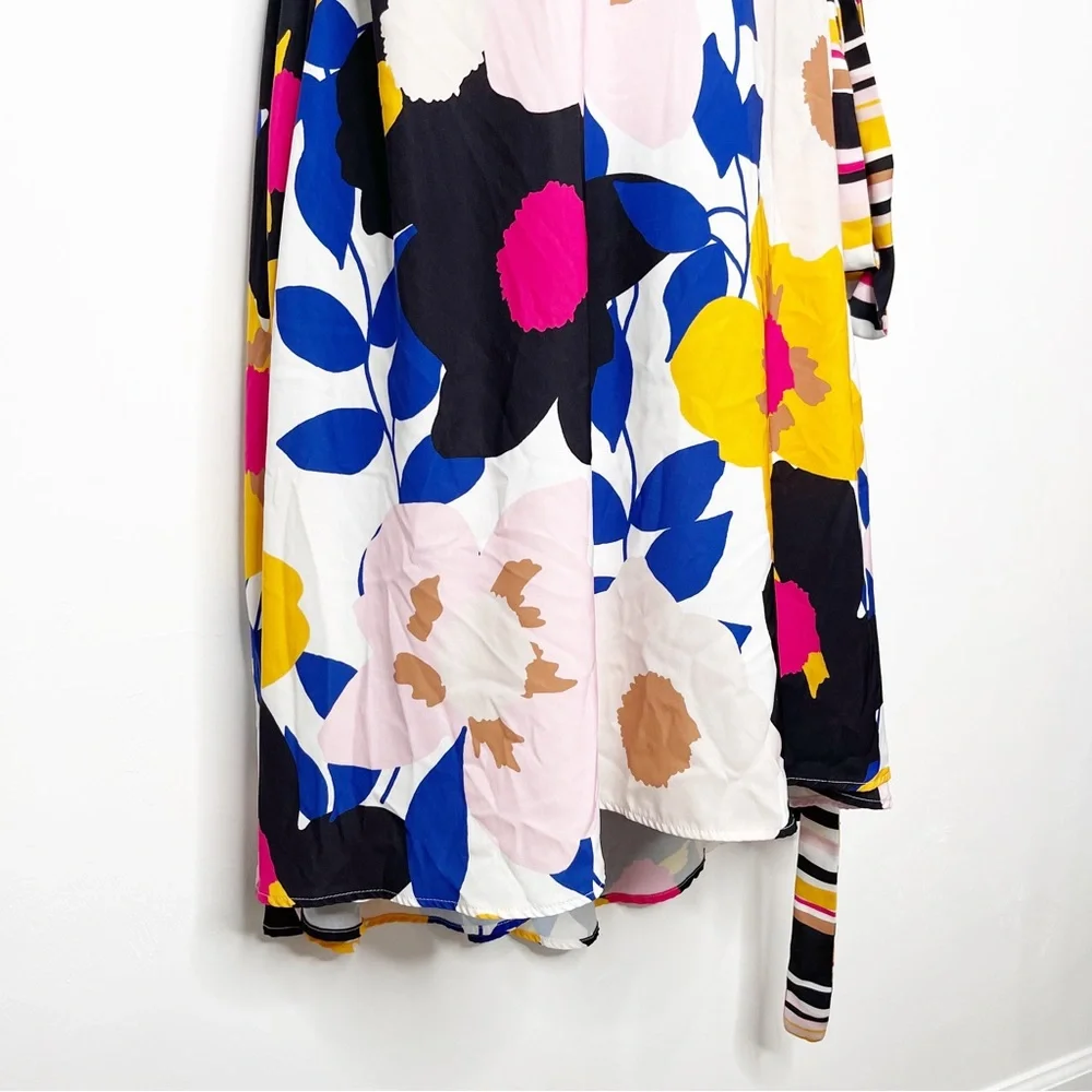 Eloquii Floral Wrap Dress Duster Plus Size 22 - Picture 12 of 13